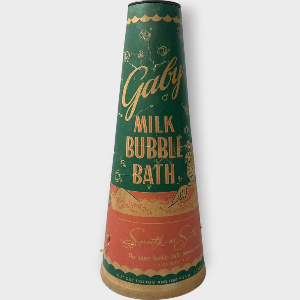 Vintage Gaby Milk Bubble Bath Container Smooth and Silky Empty Philadelphia